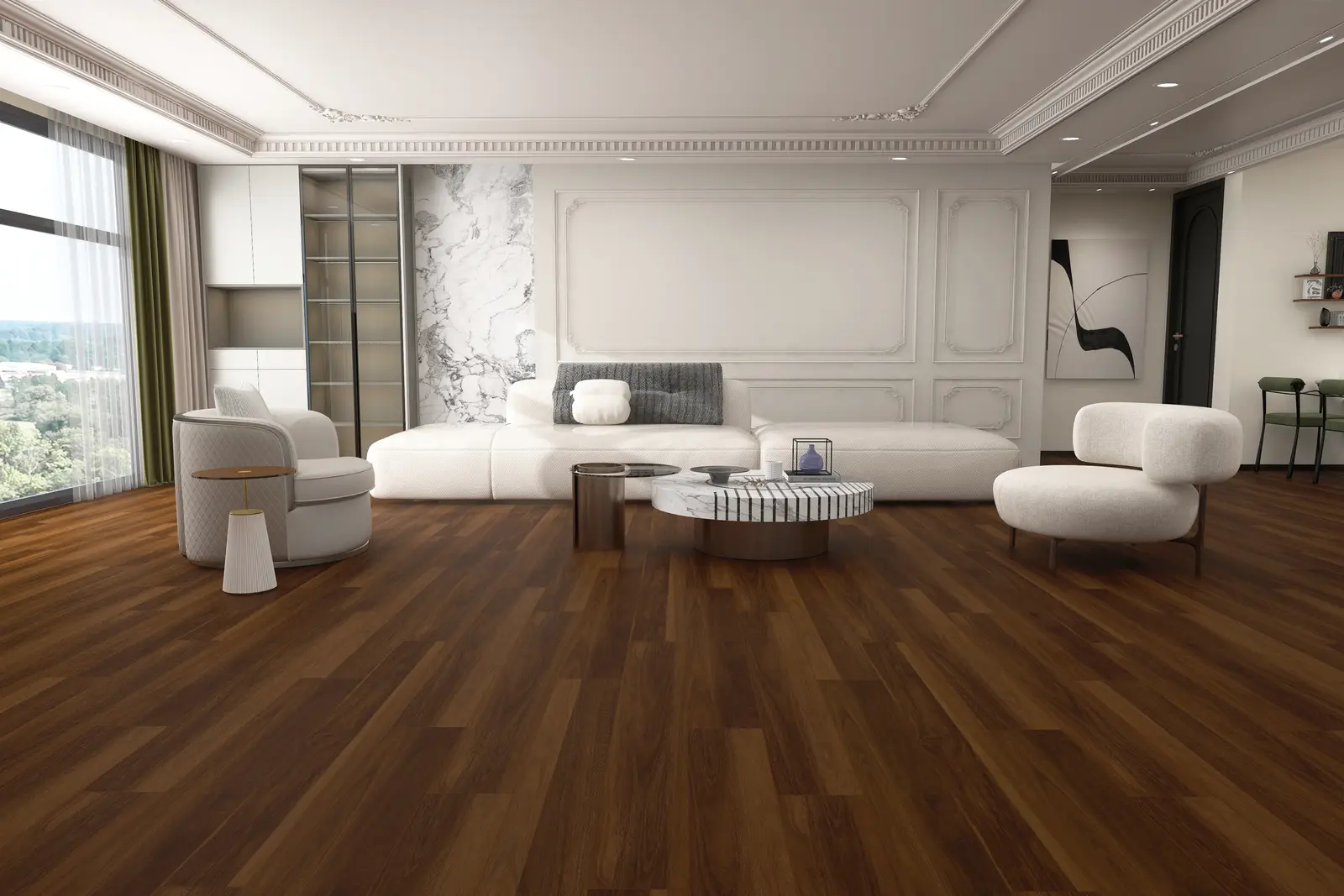 Auburn Oak flooring in a furnished interior